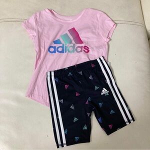 Adidas pink cute leggings colorful set